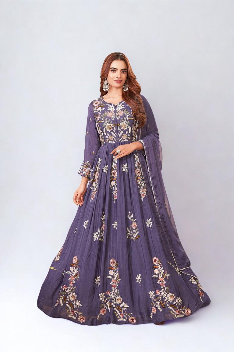 DD1607 Embroidery Kurta with Dupatta