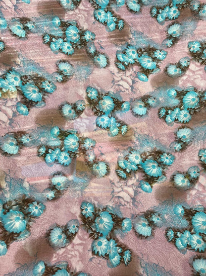 Shimmer Silk Printed D1