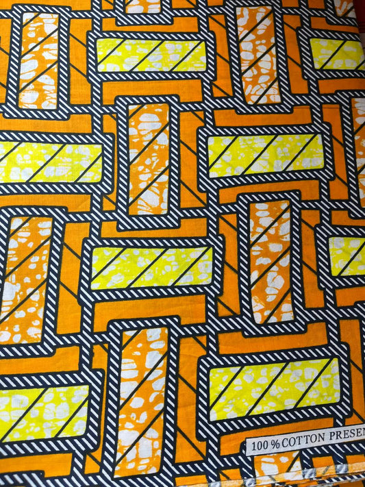 100% Cotton wax printed D2