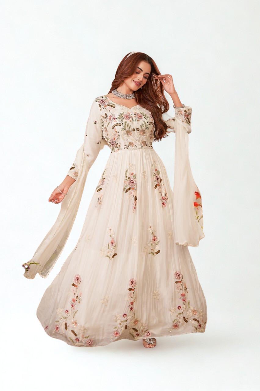 DD1607 Embroidery Kurta with Dupatta