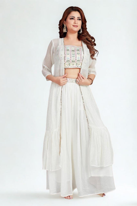 DD1609 Top with Long Jacket and sharara