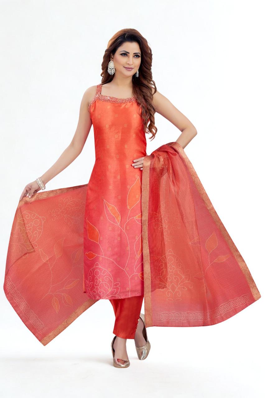 DD1604 Printed Kurta With Dupatta