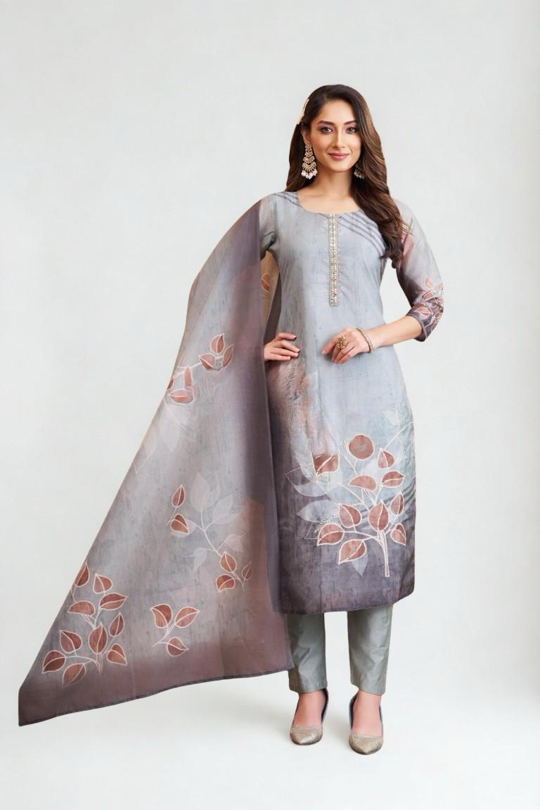 DD1604 Printed Kurta With Dupatta