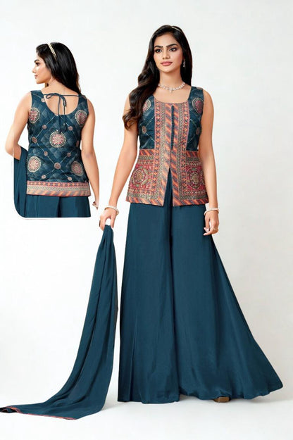 DD1605 Short Kurta and Sharara with Dupatta